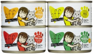 Cans of BFF Canned Cat Food