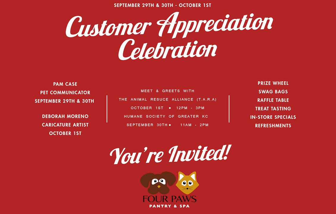 Customer Appreciation 2017 4paws