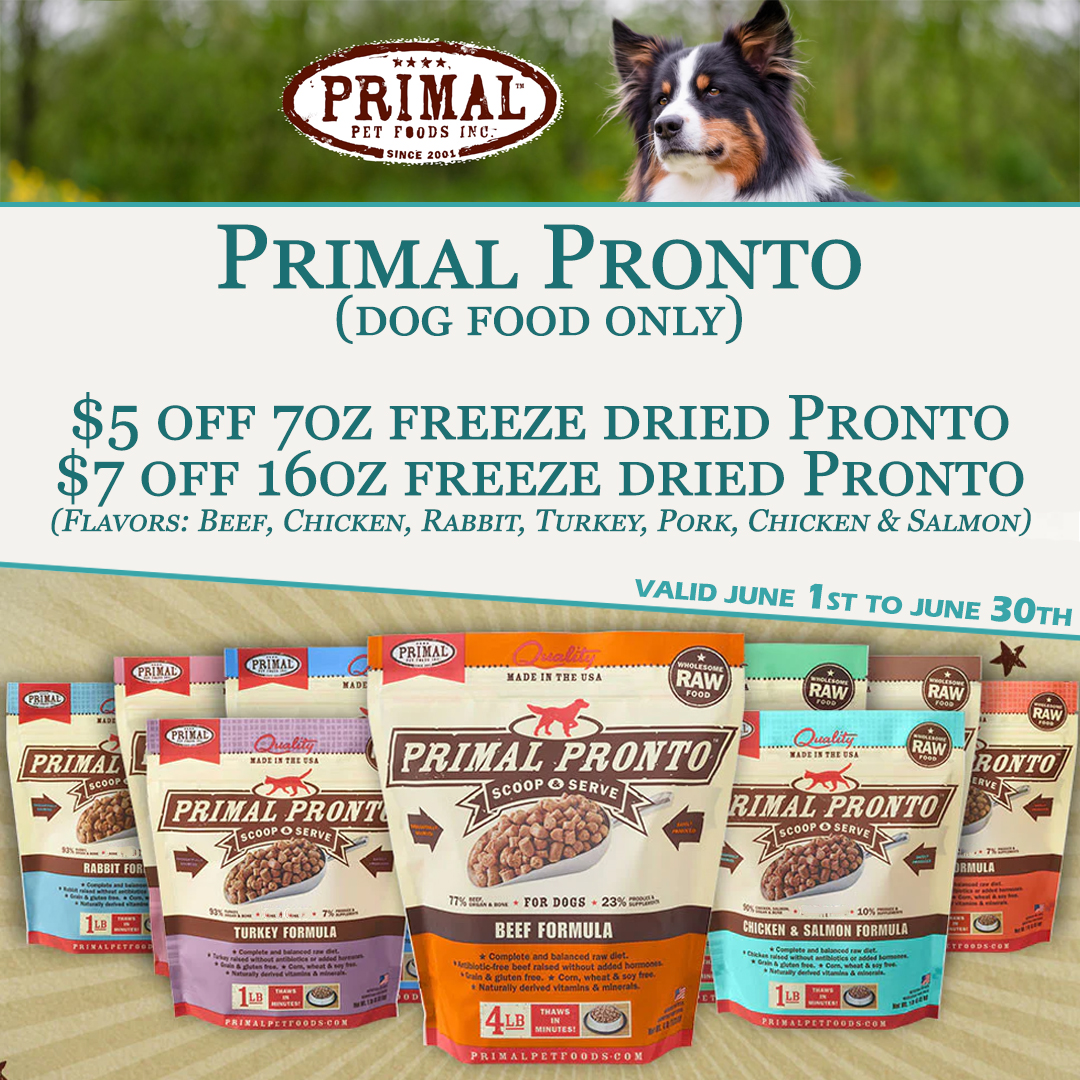 sale on primal pronto freeze dried food for dogs