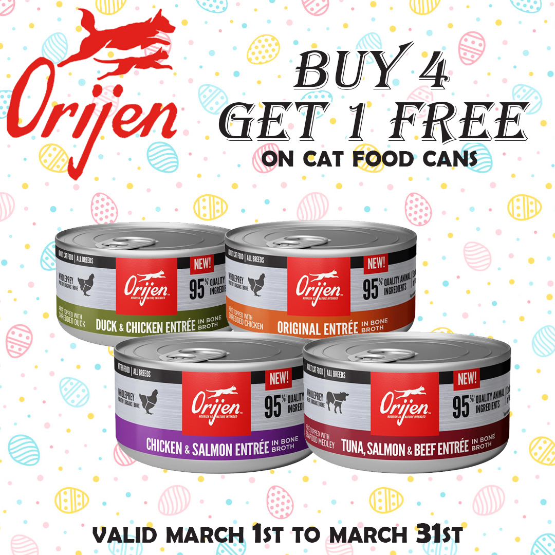 orijen sale on cat food cans
