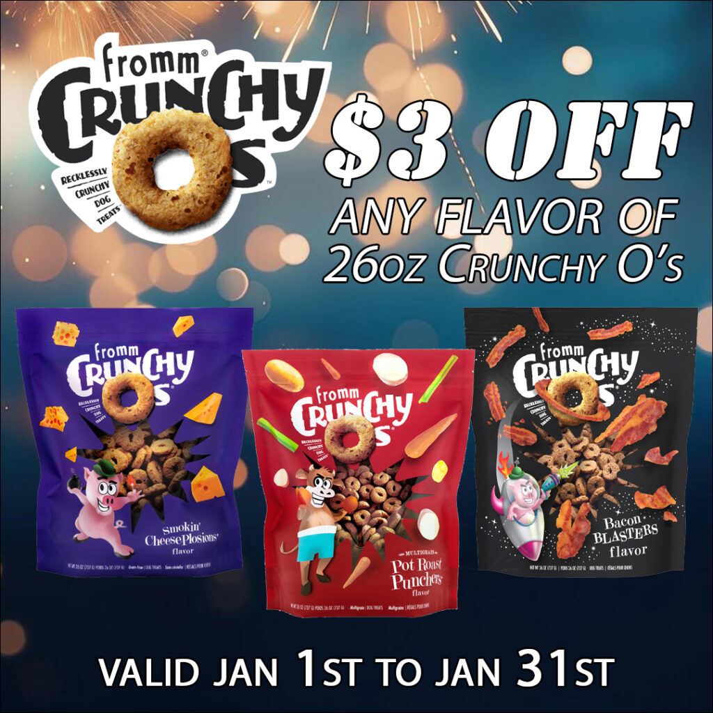 dog crunchy o's treats dog treats on sale jan 2025